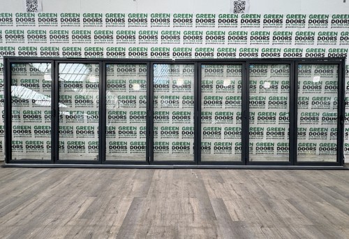 Grey aluminium bifolding - aluminium,