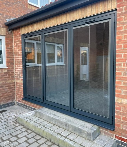 Grey aluminium panel - grey, 3