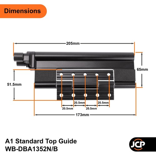 Bifold door standard top guide - top,