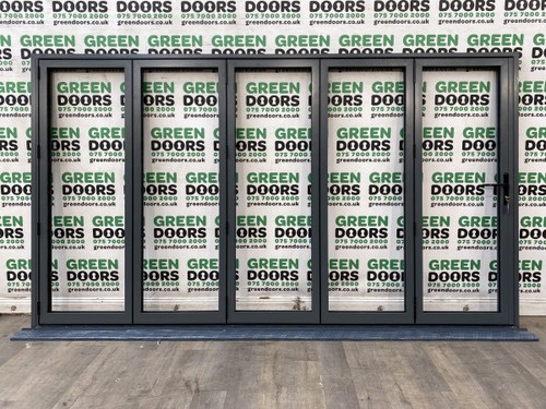 Cortizo folding grey doors - bi-folding,