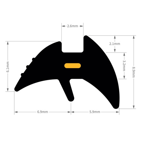 Bifold door rubber gasket - door,