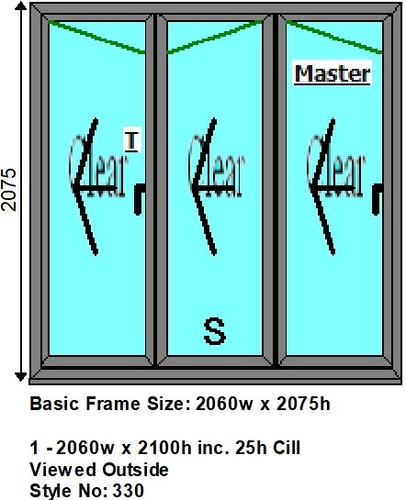 Aluminium fold doors - bi-fold, with
